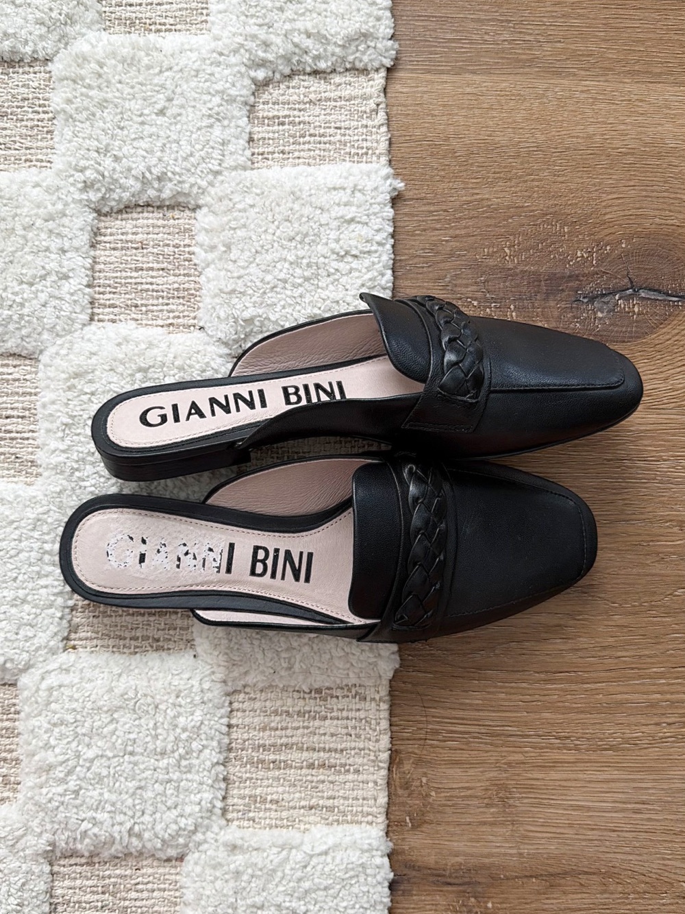 Gianni Bini Braided Mules in Black